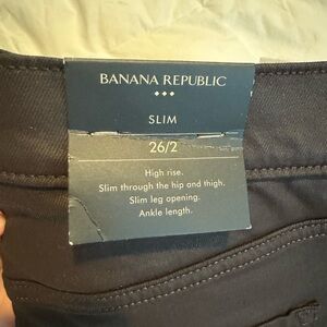 Banana Republic slim high rise coated jeans